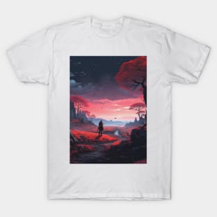 Dark Fantasy Anime Landscape T-Shirt